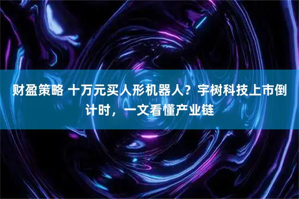 财盈策略 十万元买人形机器人？宇树科技上市倒计时，一文看懂产业链