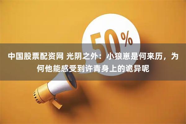 中国股票配资网 光阴之外：小狼崽是何来历，为何他能感受到许青身上的诡异呢