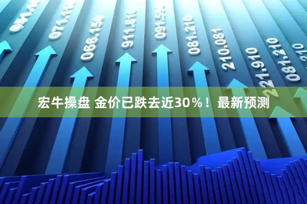 宏牛操盘 金价已跌去近30％！最新预测
