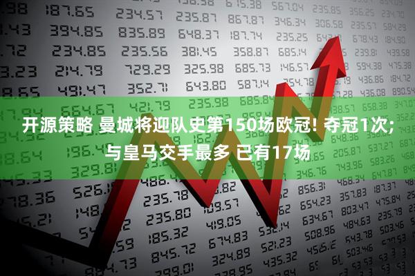 开源策略 曼城将迎队史第150场欧冠! 夺冠1次;与皇马交手最多 已有17场